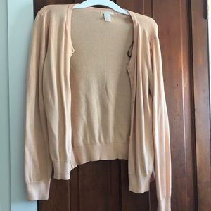H&M Pale Peach Cardigan Size M
